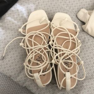 Lace up Espadrille Wedges